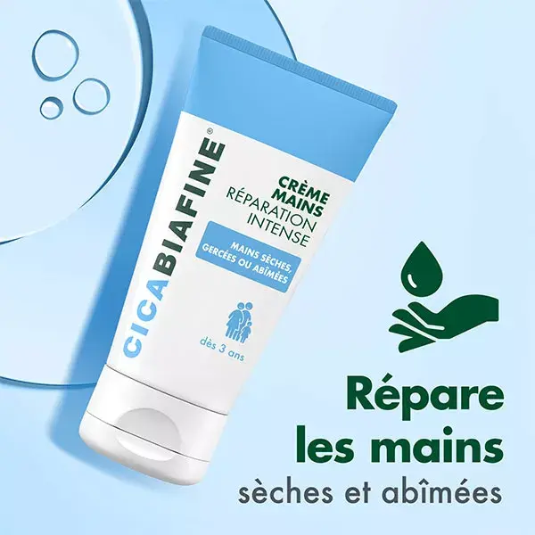 Creme para as mãos Biafine Cicabiafine Intense Repair, embalagem com 2 unidades de 75ml