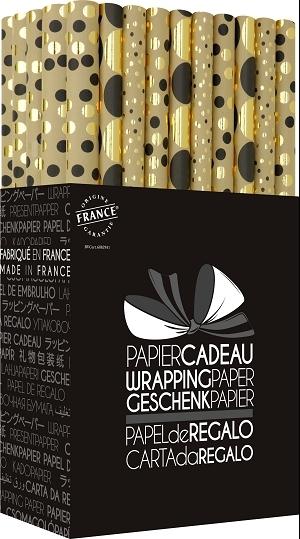 PAPIER CADEAU KRAFT BRUN DORURE A CHAUD 0.70X1.5M