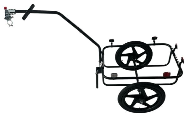 Remorque vélo 70L Bagages Remorque vélo avec caisse Trolley   Réflecteurs - Noir
