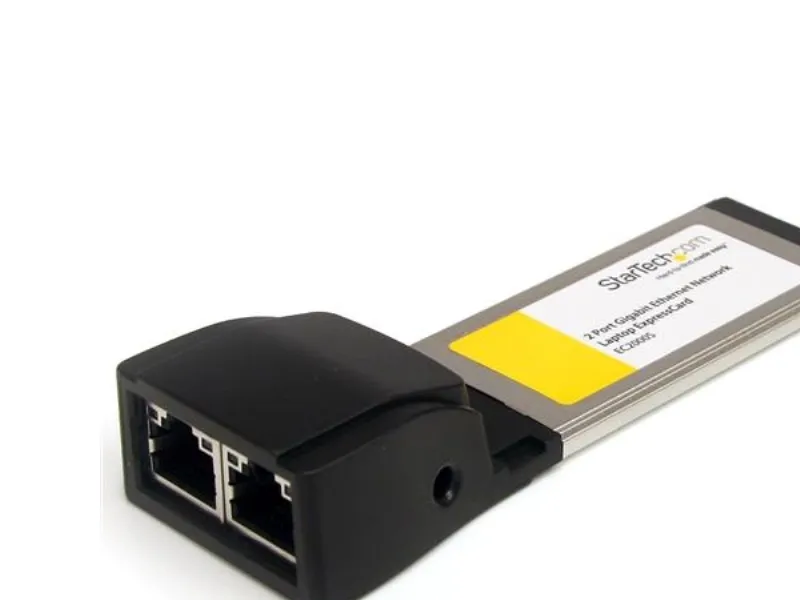 StarTech.com Dual Port ExpressCard Gigabit Laptop Ethernet NIC Network Adapter Card - Netværksadapter - ExpressCard - Gigabit Ethernet x 2