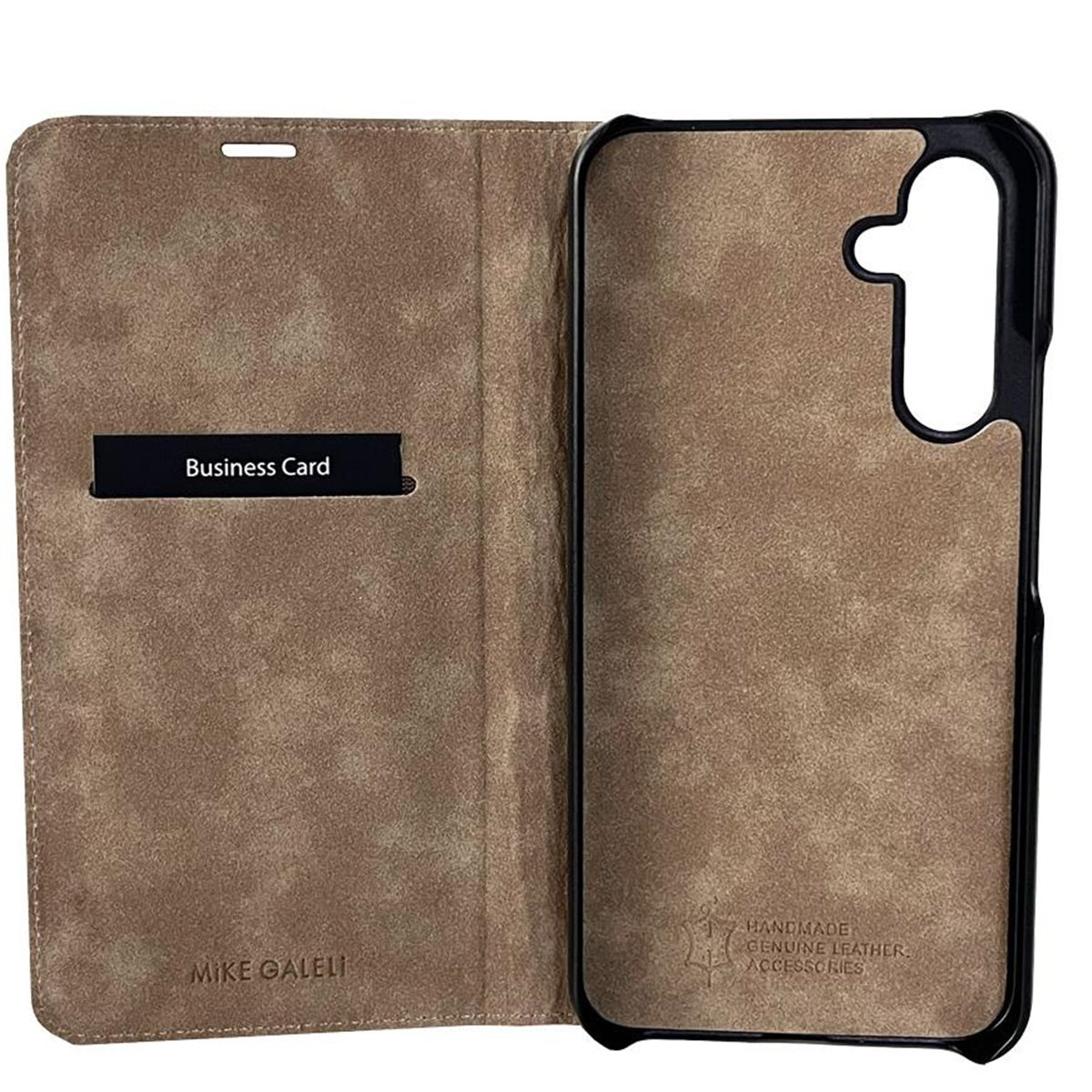 Samsung Galaxy A54 5G Echtleder Book Case Tasche Flip Cover Hand Made (MARCA54-M02) - Rosa