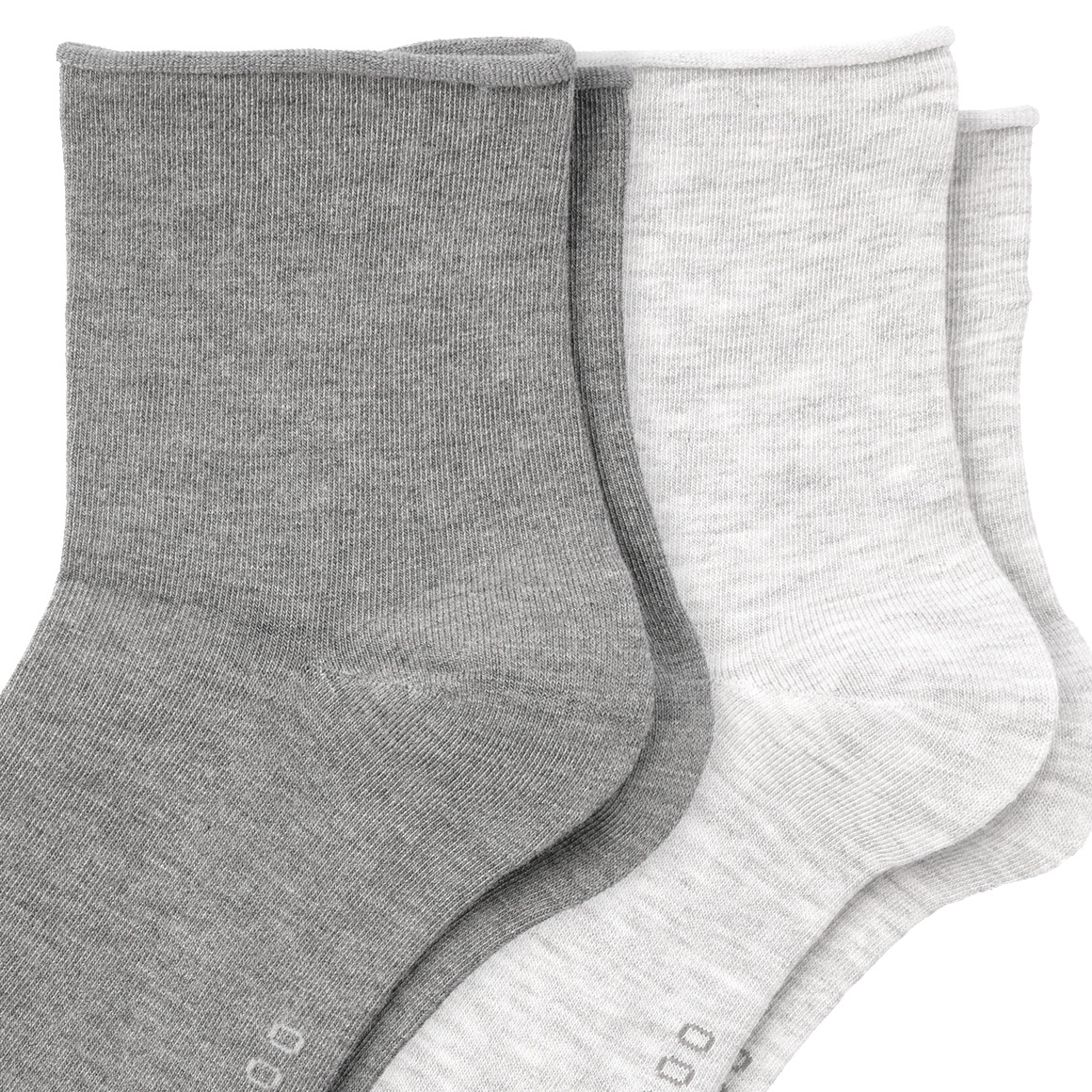 Gina Benotti 2 Paar Damen Socken mit Viskose hellgrau / grau