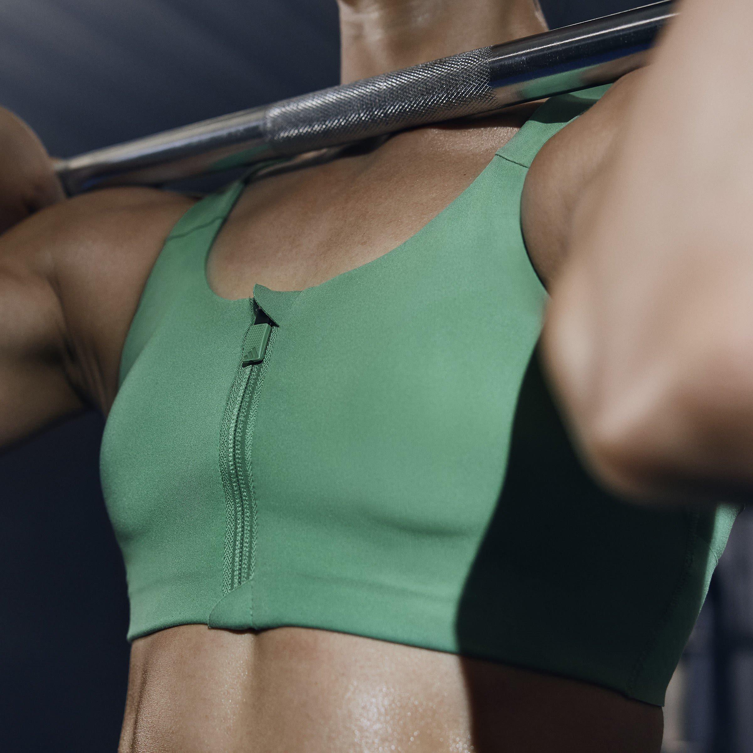 adidas adidas Tlrdim Lux Zip High Impact Sports Bra Womens