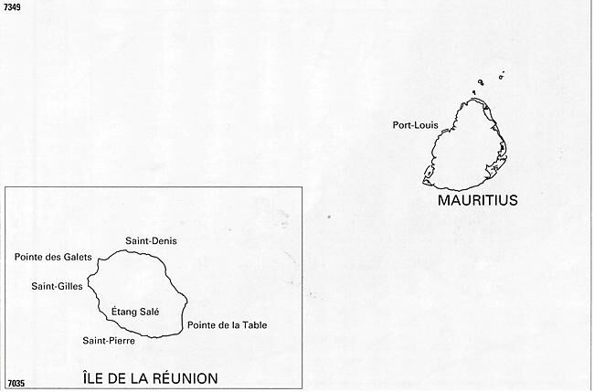 EPSHOM - 7349L DE LA REUNION A MAURICE