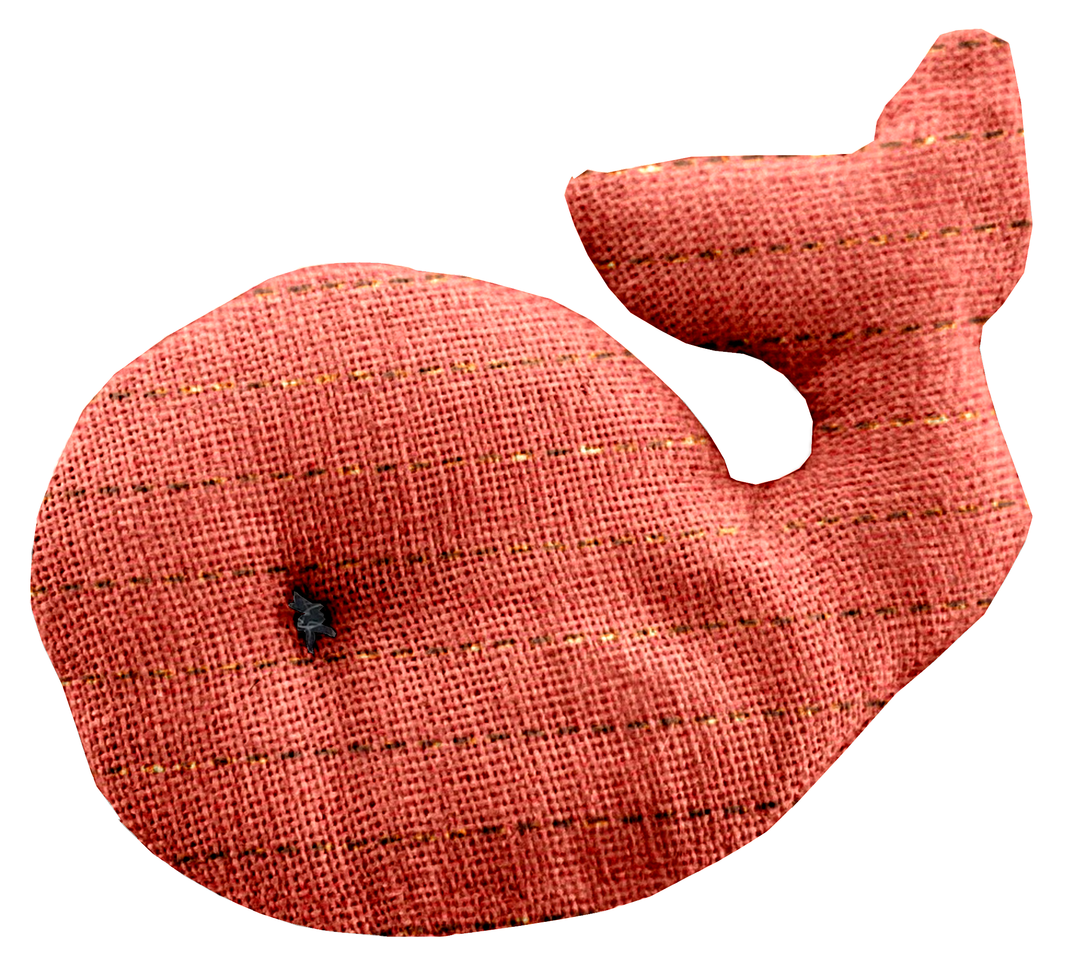 Barrette Baleine Gaze Lurex Corail