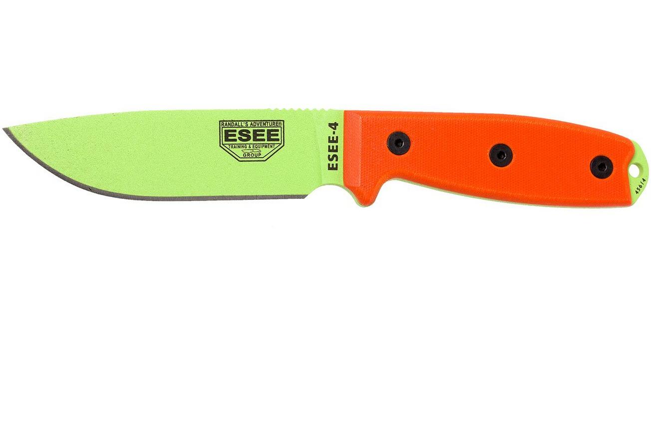 ESEE Model 4 Venom Green 4PM-VG survivalmes met schede   riemclip
