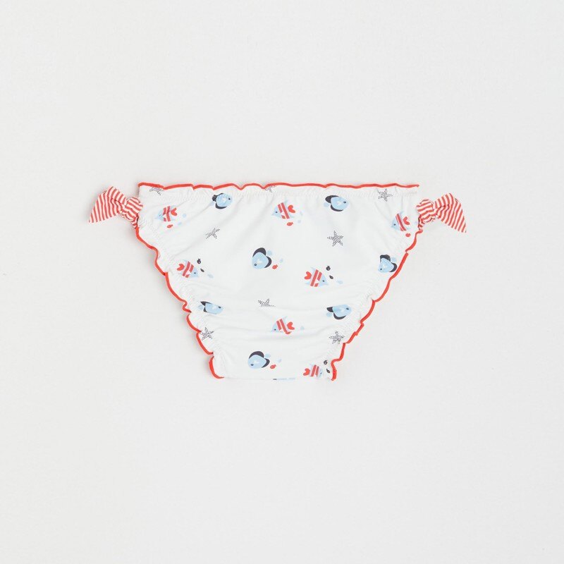 Culotte de bain imprimé poissons bébé fille Gris ou noir
