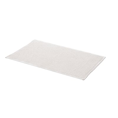 Badematte Waffelpiqué Halbleinen, Weiß