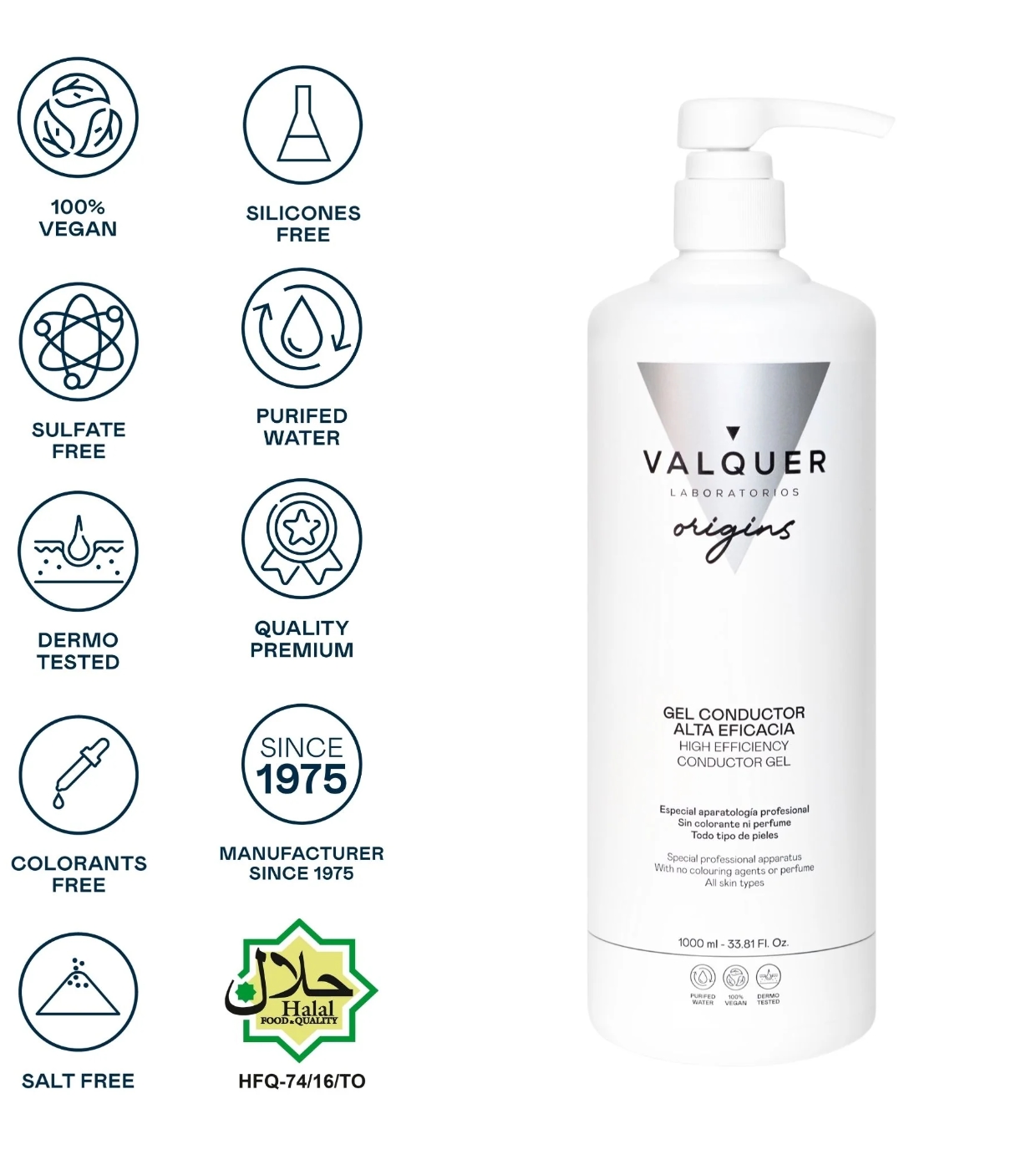 Valquer - Gel condutor de alta eficiência 1000ml
