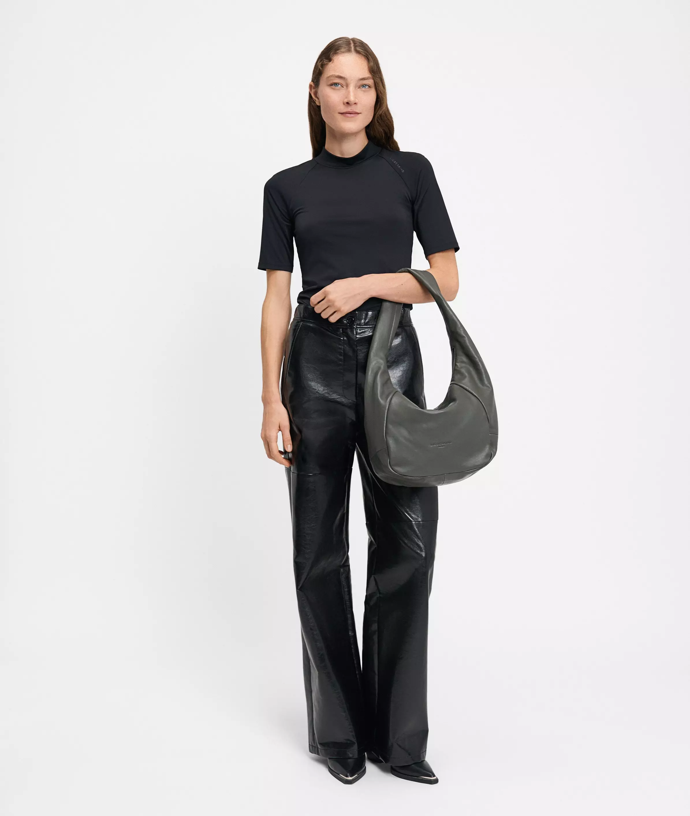 Farrah Hobo M Spacious sheepskin pouch bag