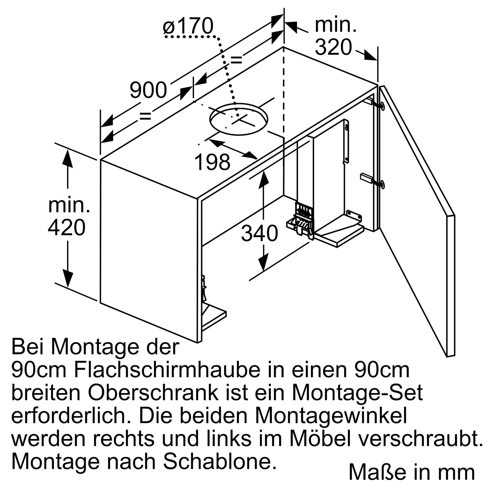 SIEMENS Montage-Set LZ49200 - für Oberschrank