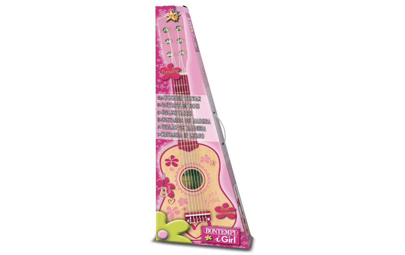 Bontempi Spielzeug-Musikinstrument »Holz-Gitarre 55cm Pink Stickers«