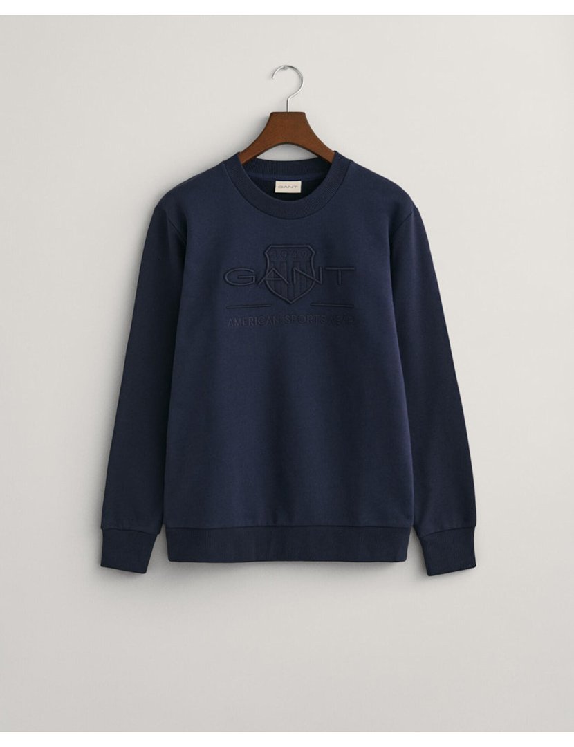 Tonal Shield Sweatshirt Blue