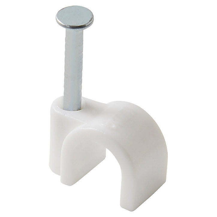 25 cavaliers ronds en nylon Diall ø 5 à 6 mm blanc