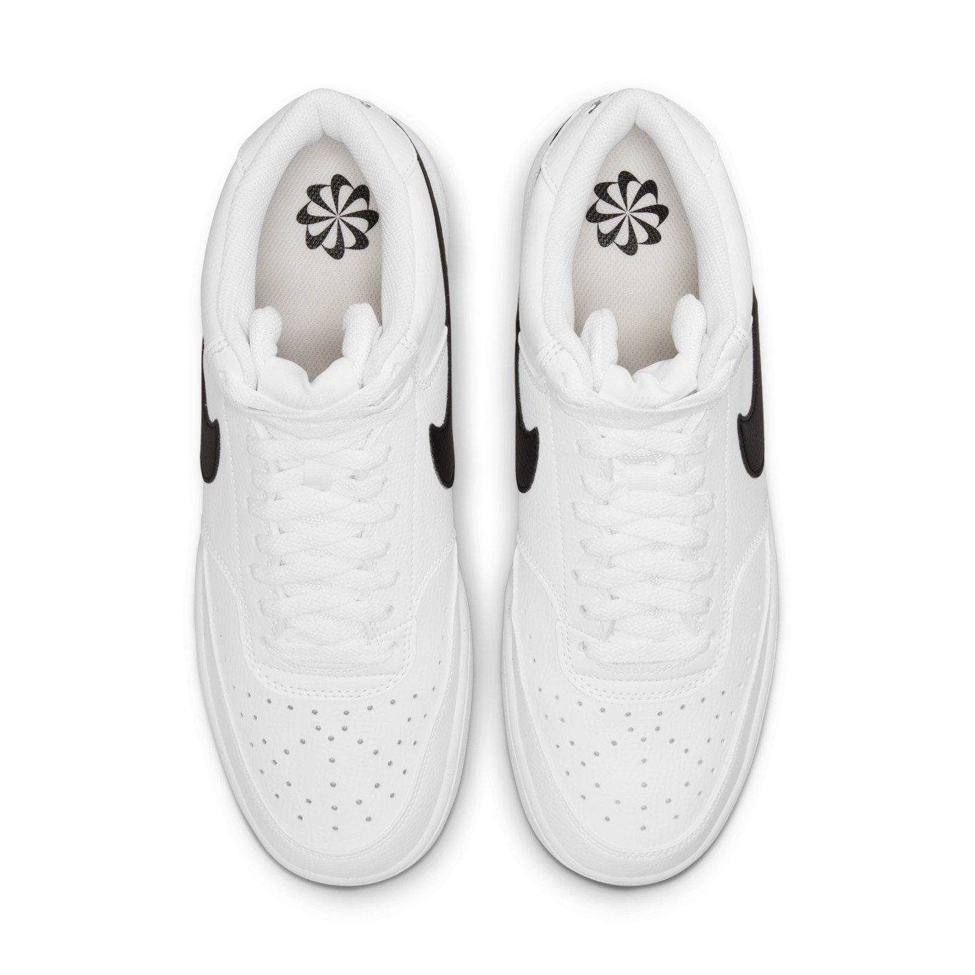 Nike Court Vision Mid Next Nature Sneakers Wit Zwart