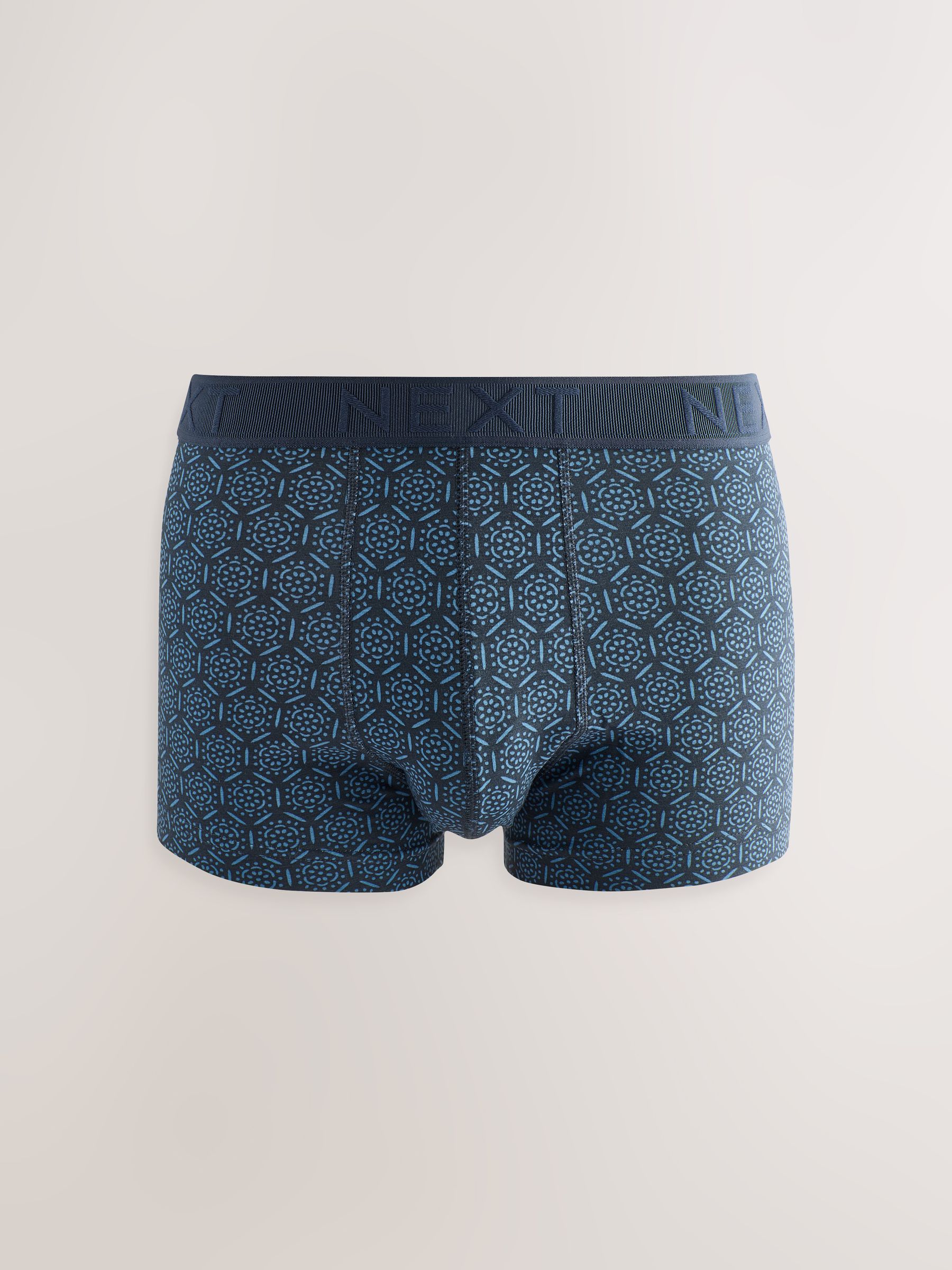 Blauw geometrisch motief - Verpakking van 5 - 5 Hipsterboxershorts