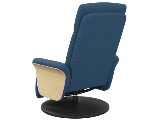 VIDAXL - Fauteuil Relaxation Fauteuil inclinable de massage avec repose-pieds bleu tissu