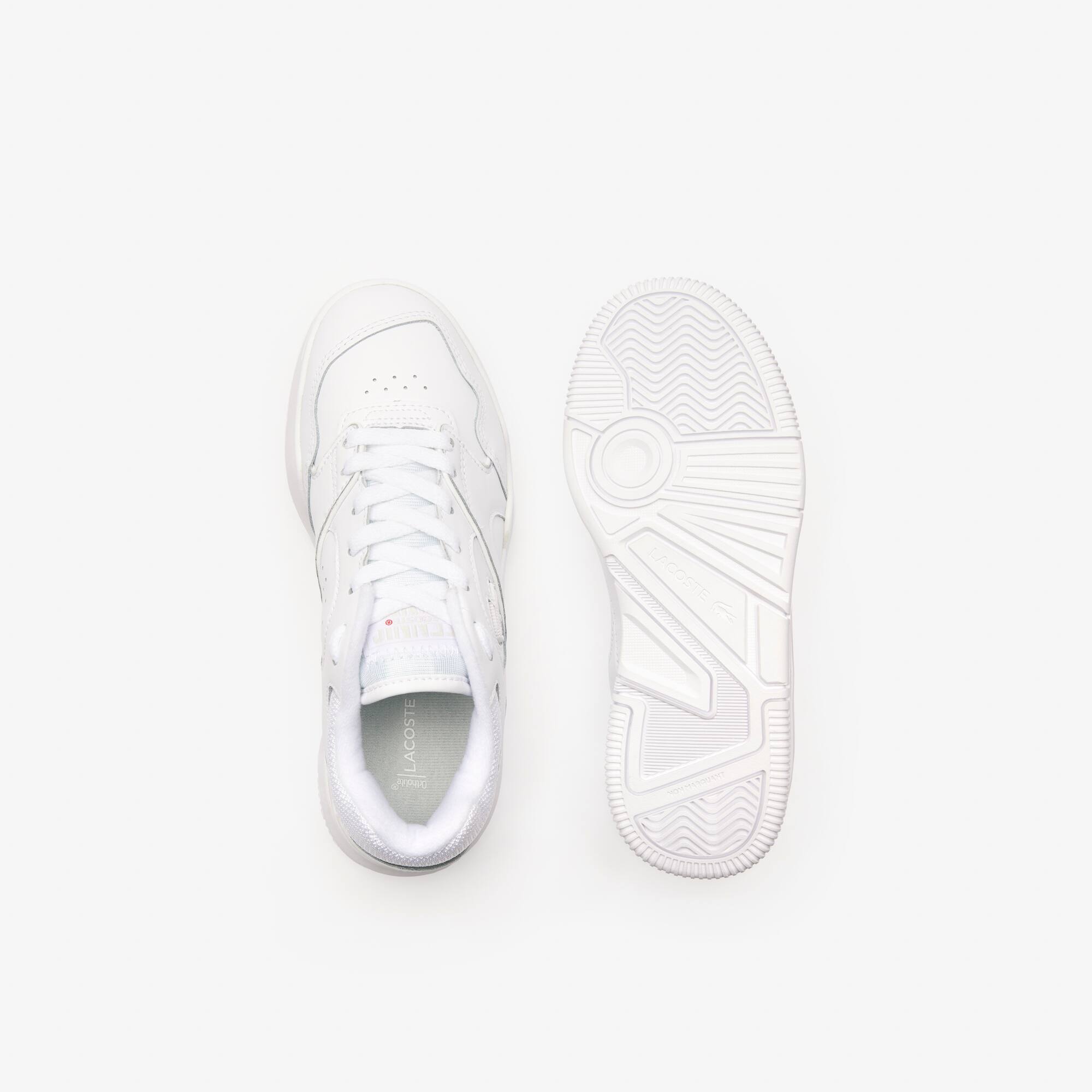 Sneakers Lineshot femme en cuir talon siglé Sneakers - Blanc - Lacoste - Femme