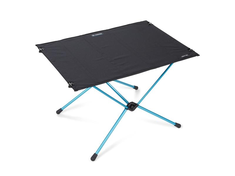HELINOX Campingtisch One Hard Top Black/Cyan Blue, Large Leichter, zusammenfaltbarer Campingtisch