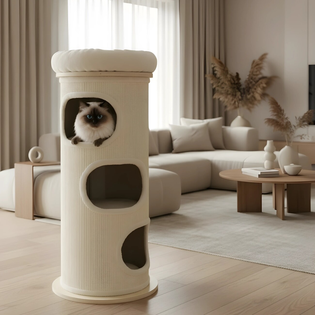 PetRhein Kratztonne Bamboo Tower