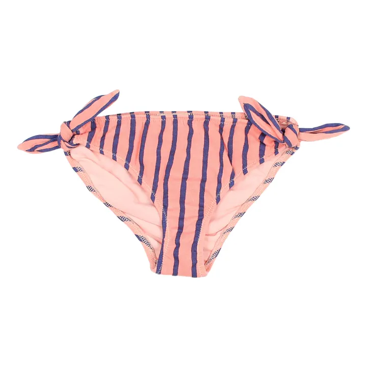 Búho Culotte de Bain Coton Bio Rayée | Rose