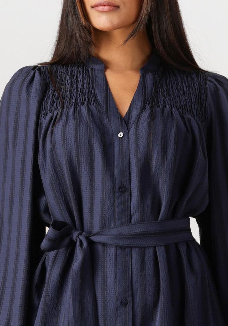 donkerblauwe co'couture midi jurk lulu dress