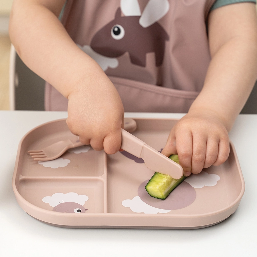 Done by Deer™ Kinderbesteck Set Foodie Happy dots Rosa