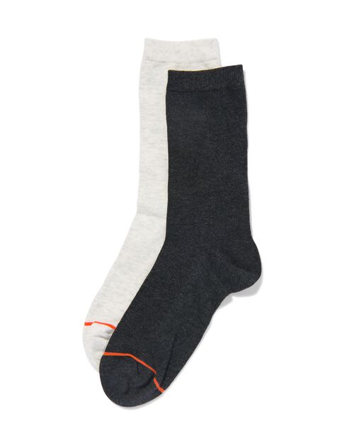 2 paires de chaussettes thermo femme gris chiné