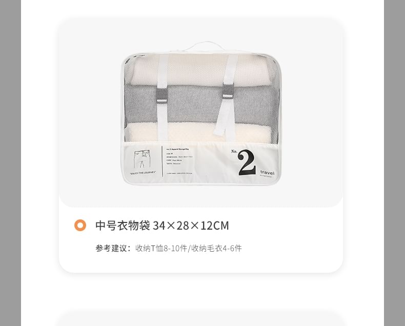 Showroom - Numerieke reis-inpakkubus kledingorganizer (verschillende ontwerpen) / set