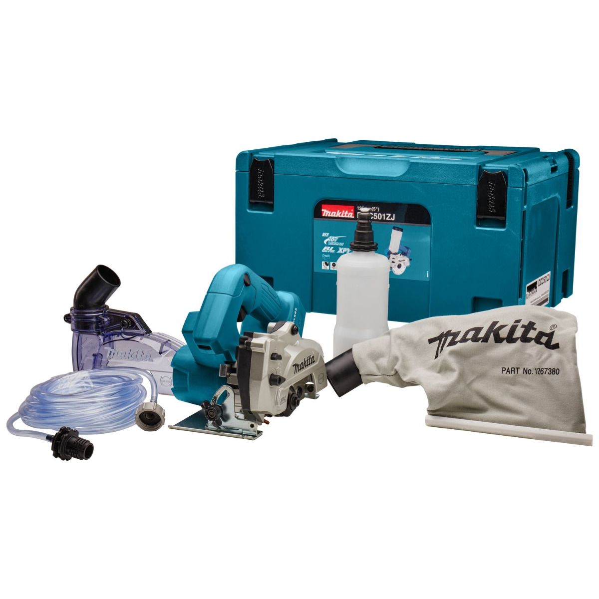 Makita DCC500ZJX6 Accu diamantsnijder 125mm set voor nat & droog 18V Basic Body in Mbox