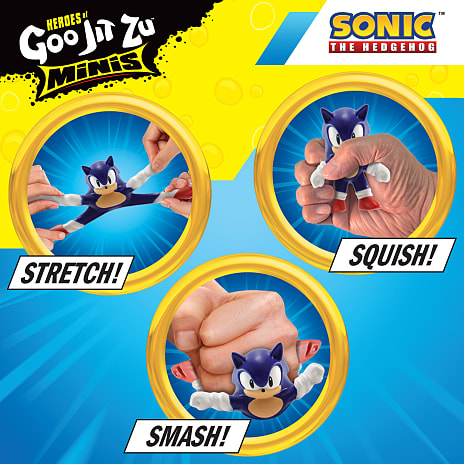 Goo Jit Zu Sonic strækbar figur - flere varianter - assorteret