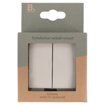Berker S.1 wissel-wisselschakelaar wit