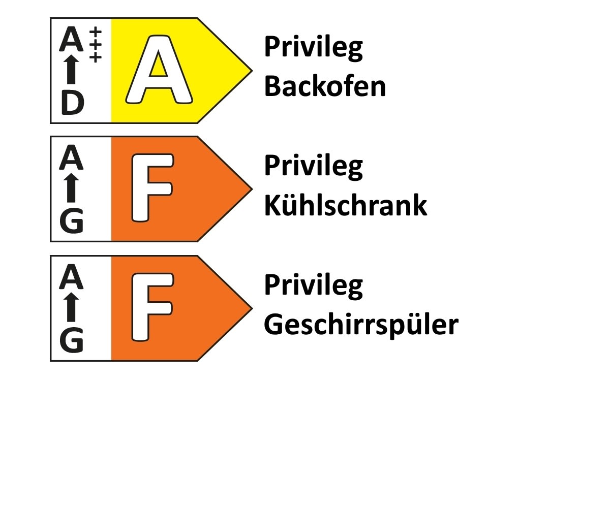 Einbauküche Yvante, seidengrau lackiert, inkl. Privileg Elektrogeräte