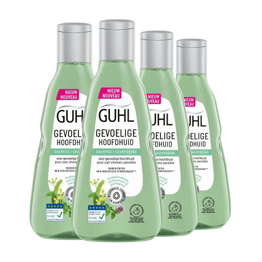 Gevoelige Hoofdhuid shampoo - 4 x 250 ml - voordeelverpakking