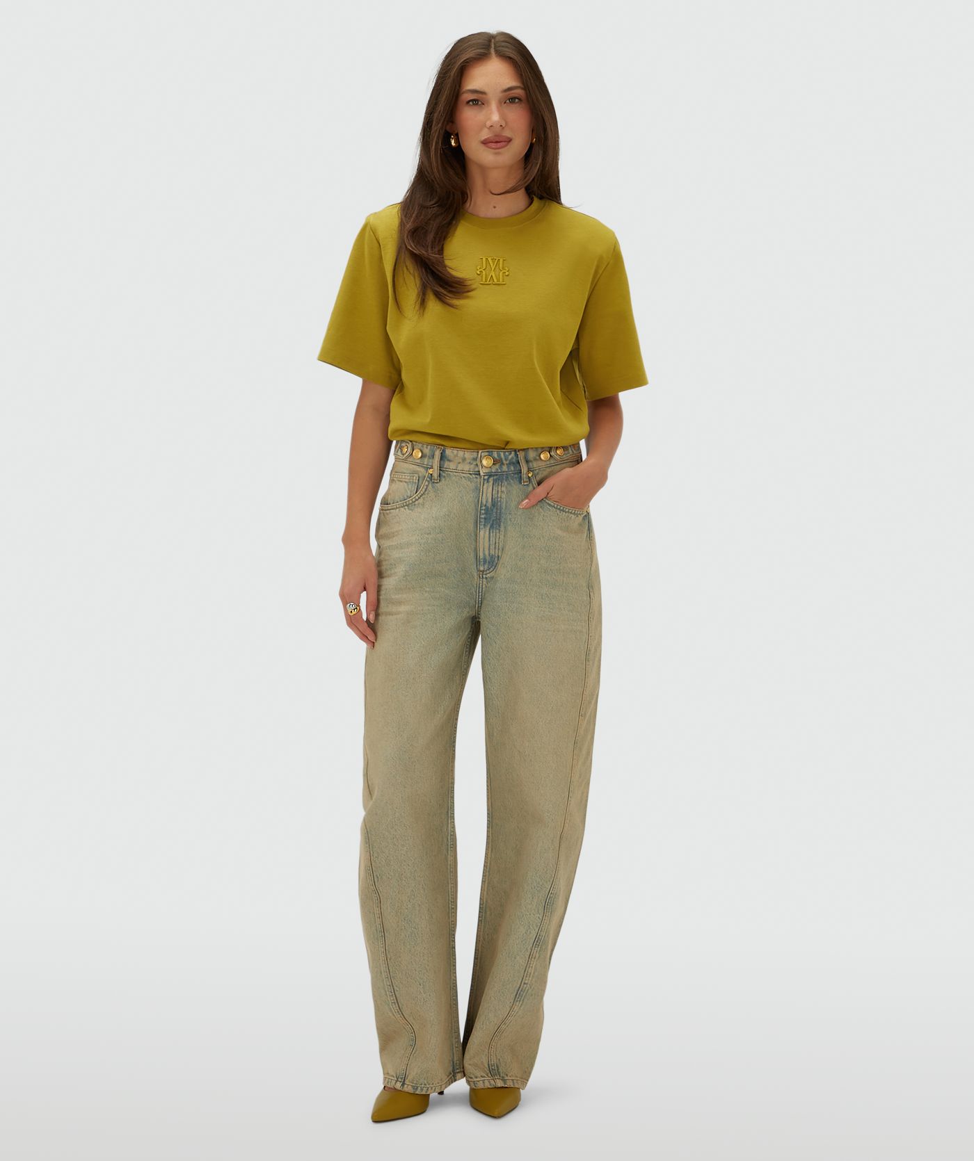 JV-DEWI balloon fit jeans - dirty wash denim