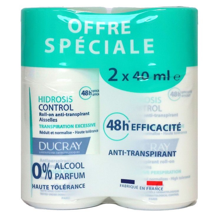 Hidrosis Control roll-on anti-transpirant aisselles 2x40ml