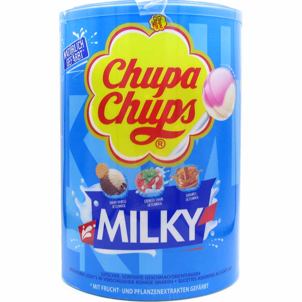 Chupa Chups Milky Lollipops Lutscher 100er 1200g MHD:30.9.27