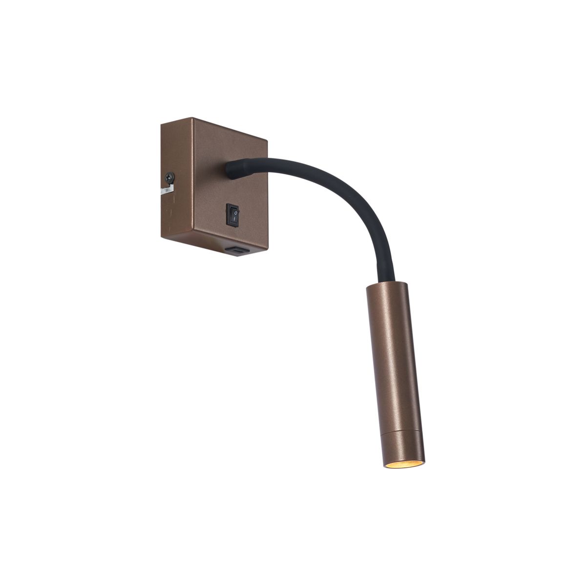 Moderne wandlamp brons met USB-C poort - Gosna
