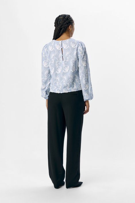 Object blauwe dames blouse