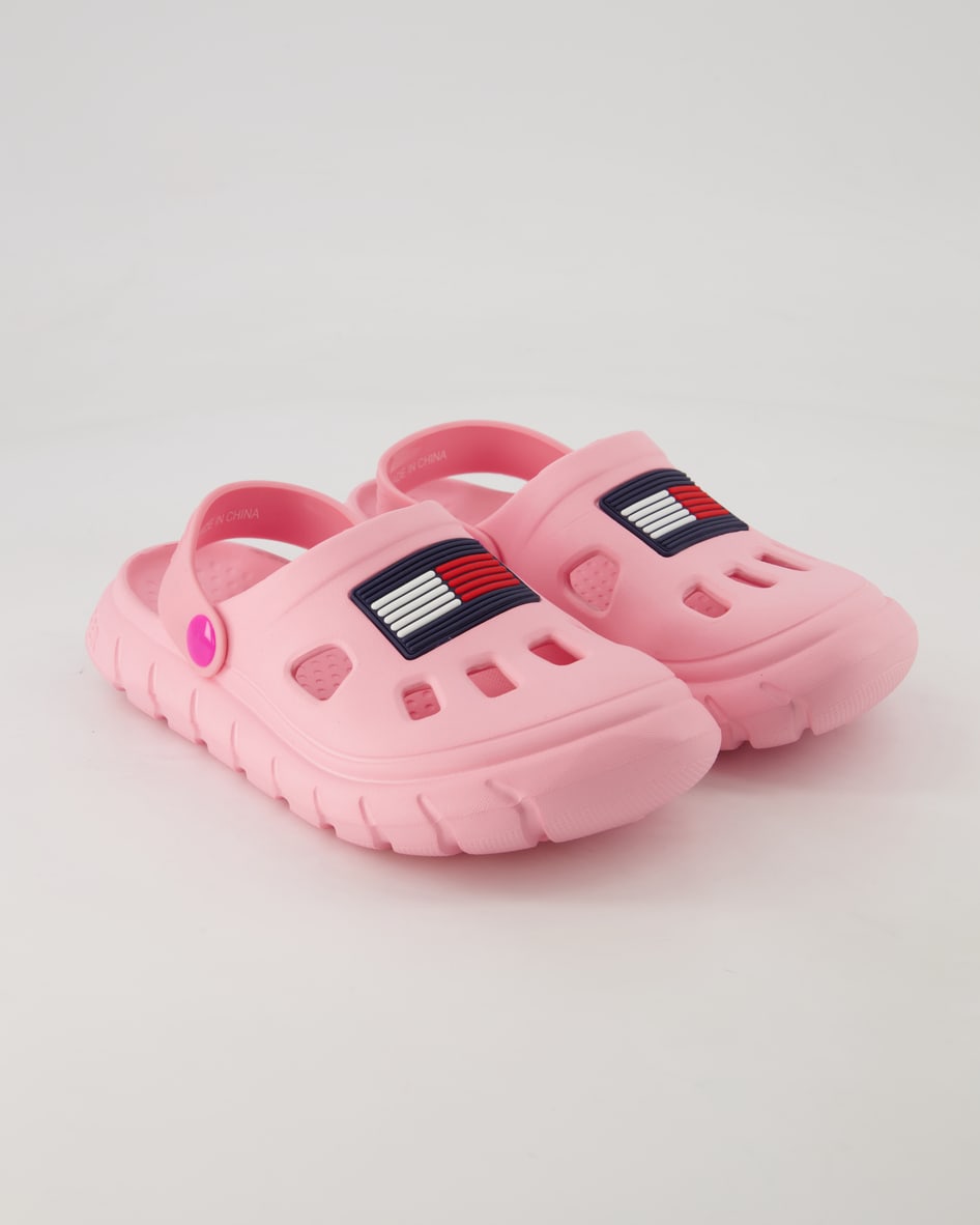 Tommy Hilfiger Flag Sandalen in Rosa