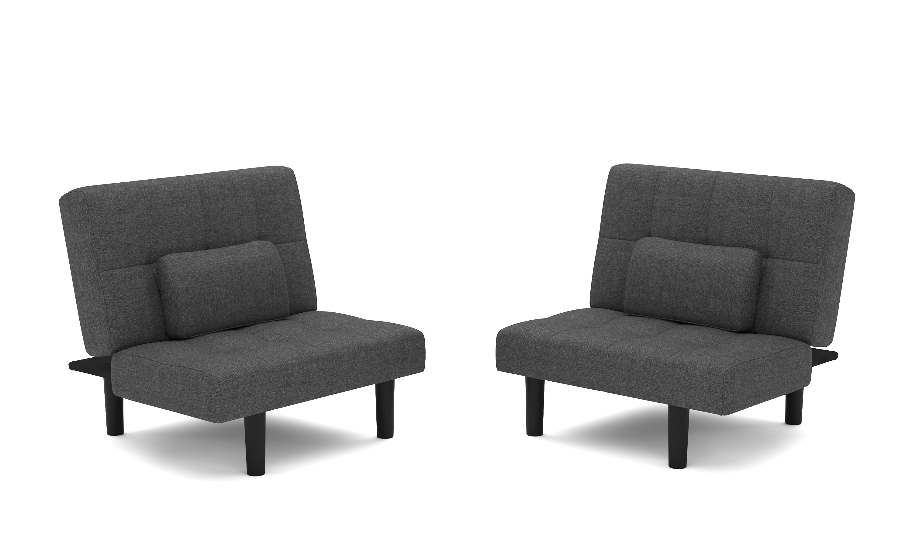 Schlafsofa Leinen LINUS multifunktional anthrazit