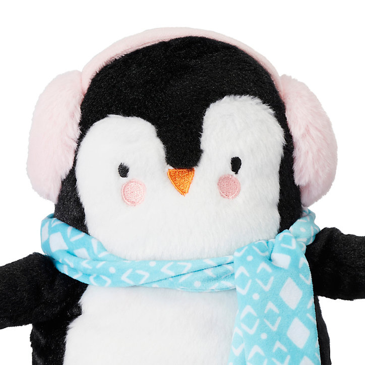 Peluche de Noël animée, musicale et lumineuse pingouin