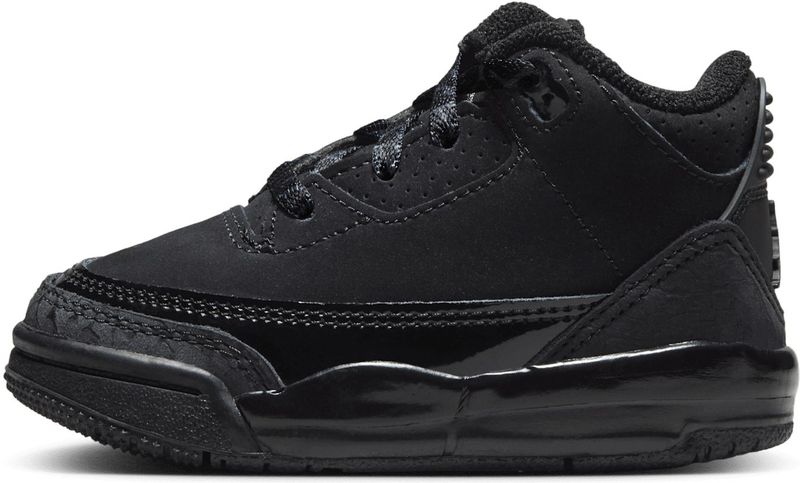 Jordan 3 Retro 'Black Cat' schoenen voor baby's/peuters - Zwart