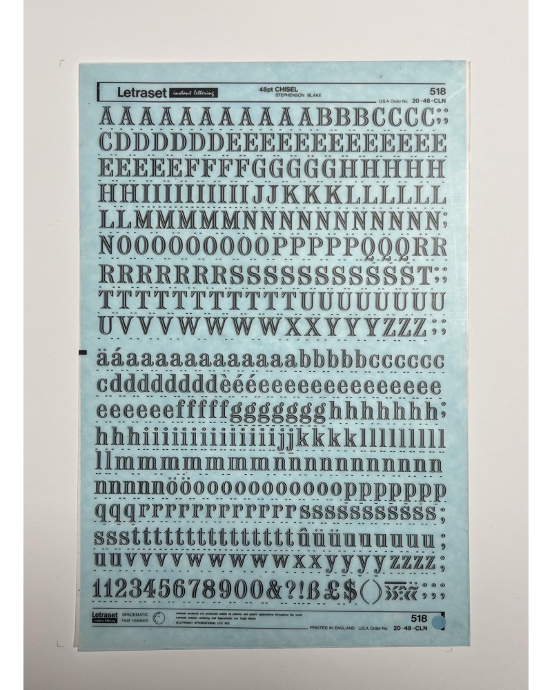 letraset-518- CHISEL -48pt