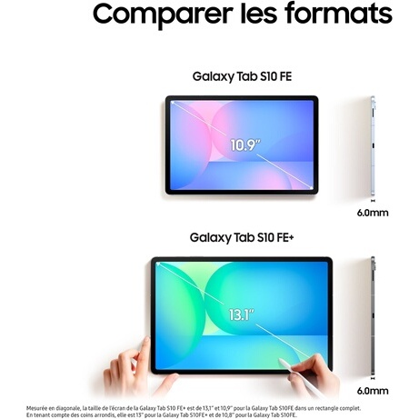 Tablette tactile Samsung Galaxy Tab S10FE 10.9'' 8Go 128Go WIFI GRAY