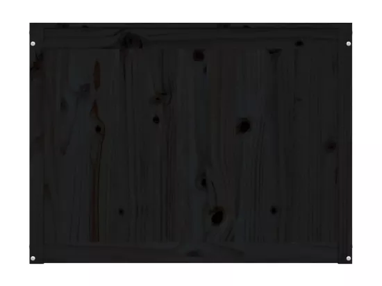 Boîte à linge Noir 88,5x44x66 Bois massif de pin