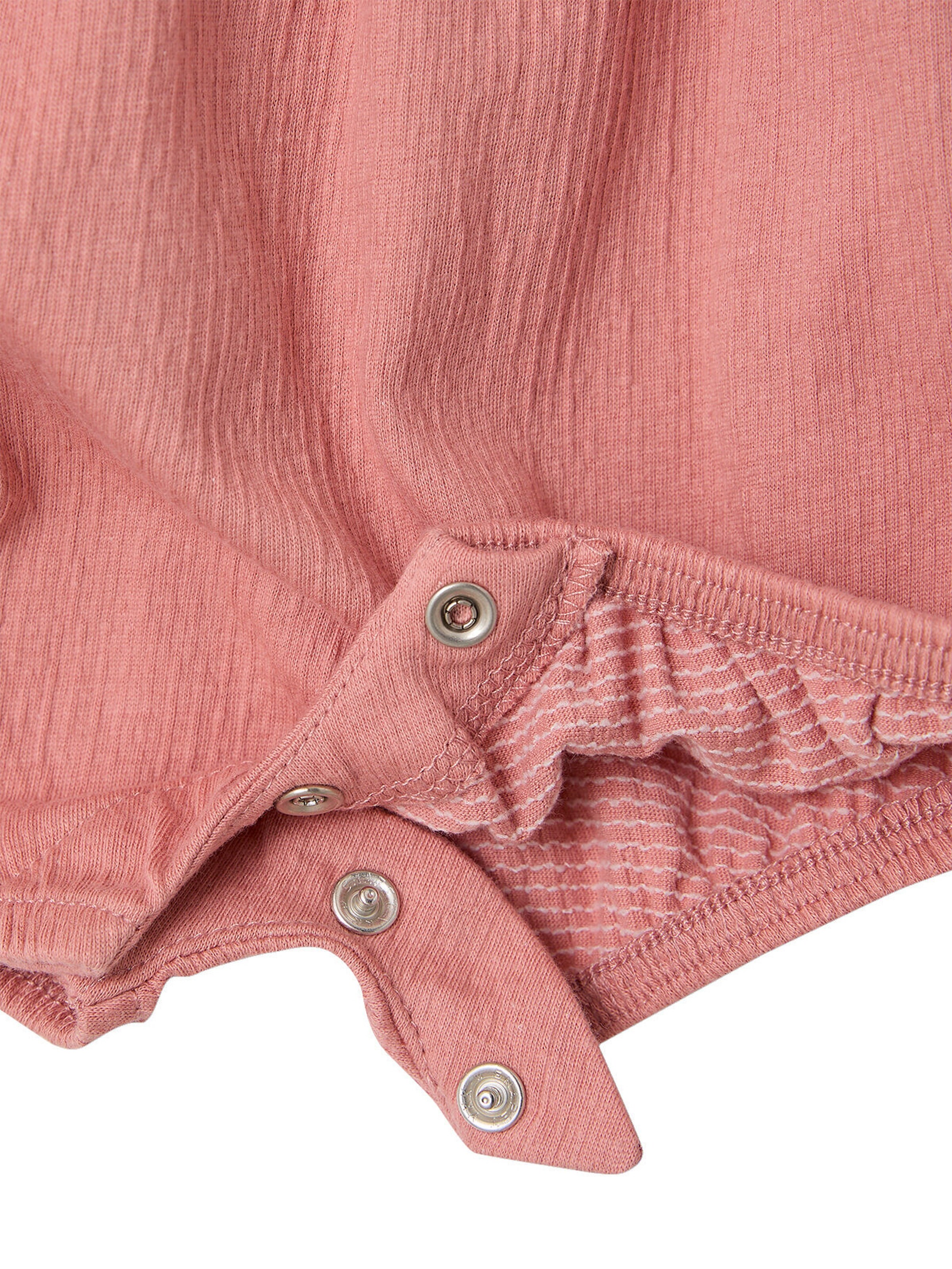 Vertbaudet Gesmokter Baby Overall mit Trägern rosa