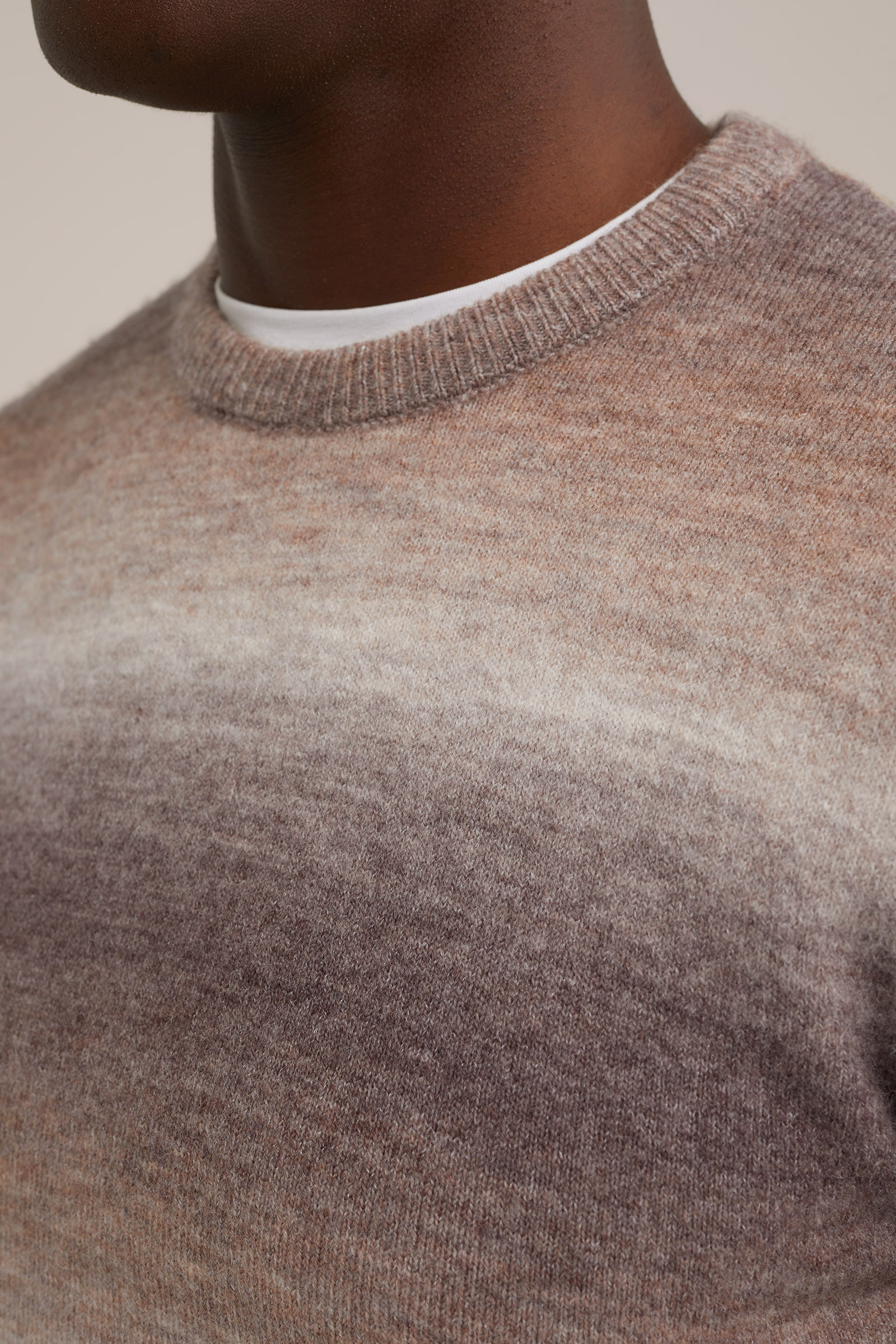 wolmix trui met dessin WE Fashion Bruin