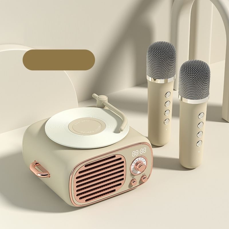 HOMTEC - USB oplaadbare Bluetooth-luidspreker met karaokemicrofoon