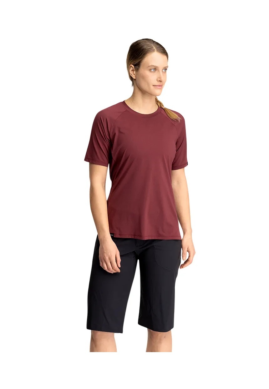 7mesh Sight Gravel Fietsshirt Korte Mouwen Donkerrood Dames